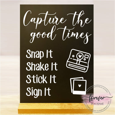 Hire - Capture the Good Times Sign