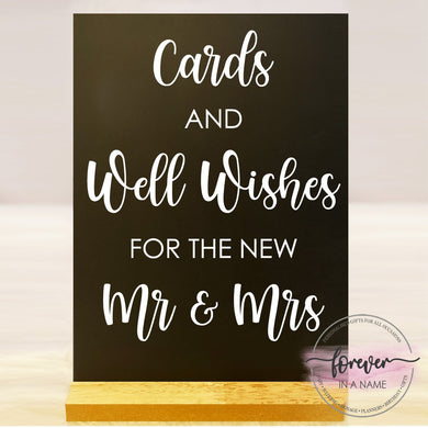 Cards & Well Wishes sign