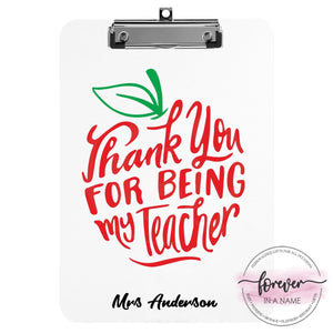 Personalised Clipboard - Teacher Gift