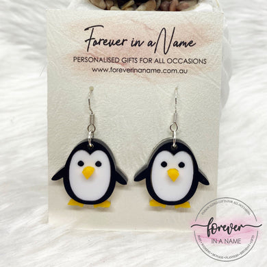 Penguin Dangle Earrings